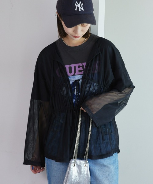 CIAOPANIC TYPY(チャオパニックティピー)の「ドロストチュールシアートップス(シャツ/ブラウス・レディース・ブラック/ホワイト/グレー・ONE SIZE)」の14枚目の写真