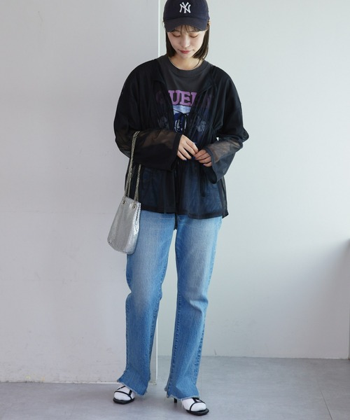 CIAOPANIC TYPY(チャオパニックティピー)の「ドロストチュールシアートップス(シャツ/ブラウス・レディース・ブラック/ホワイト/グレー・ONE SIZE)」の19枚目の写真