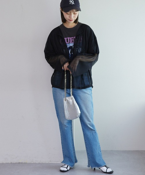 CIAOPANIC TYPY(チャオパニックティピー)の「ドロストチュールシアートップス(シャツ/ブラウス・レディース・ブラック/ホワイト/グレー・ONE SIZE)」の18枚目の写真