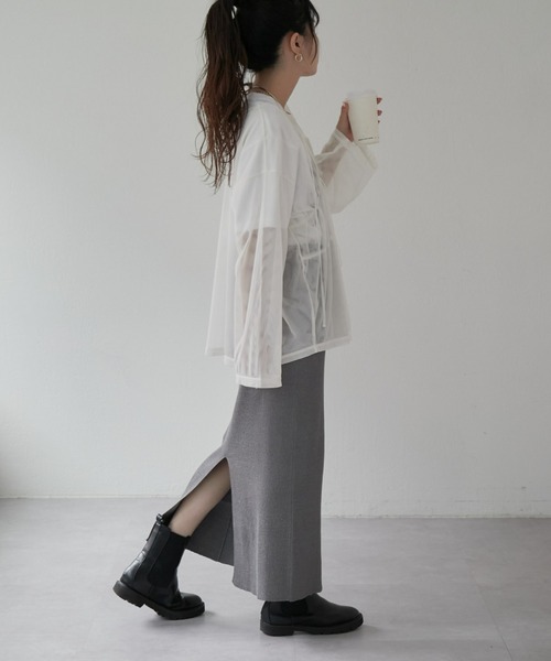 CIAOPANIC TYPY(チャオパニックティピー)の「ドロストチュールシアートップス(シャツ/ブラウス・レディース・ブラック/ホワイト/グレー・ONE SIZE)」の10枚目の写真