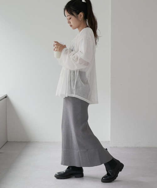 CIAOPANIC TYPY(チャオパニックティピー)の「ドロストチュールシアートップス(シャツ/ブラウス・レディース・ブラック/ホワイト/グレー・ONE SIZE)」の11枚目の写真