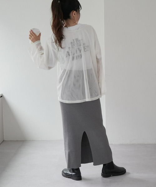 CIAOPANIC TYPY(チャオパニックティピー)の「ドロストチュールシアートップス(シャツ/ブラウス・レディース・ブラック/ホワイト/グレー・ONE SIZE)」の12枚目の写真