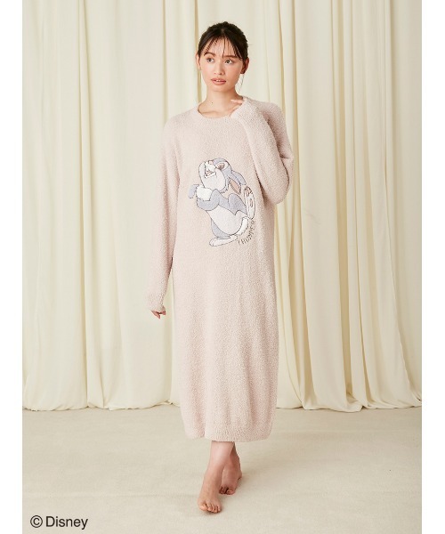 SNIDEL HOME(スナイデルホーム)の「【Bambi】ミス・バニー&とんすけ / ジャガードニットワンピース(ルームワンピース・レディース・イエロー/ピンクベージュ・FREE)」の8枚目の写真