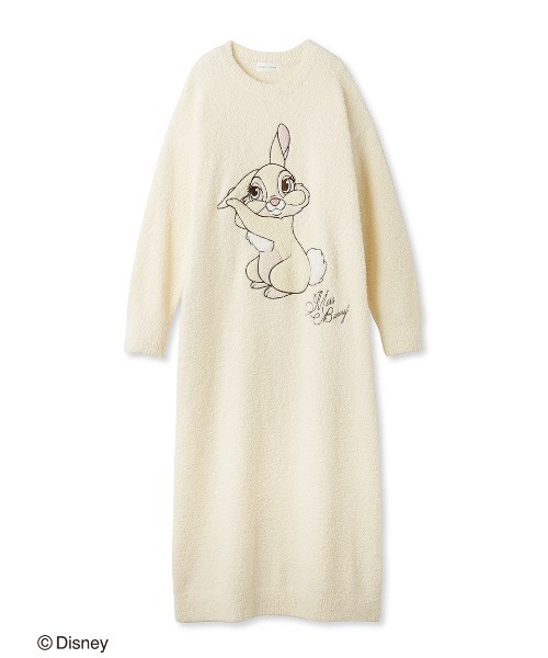 SNIDEL HOME(スナイデルホーム)の「【Bambi】ミス・バニー&とんすけ / ジャガードニットワンピース(ルームワンピース・レディース・イエロー/ピンクベージュ・FREE)」の14枚目の写真
