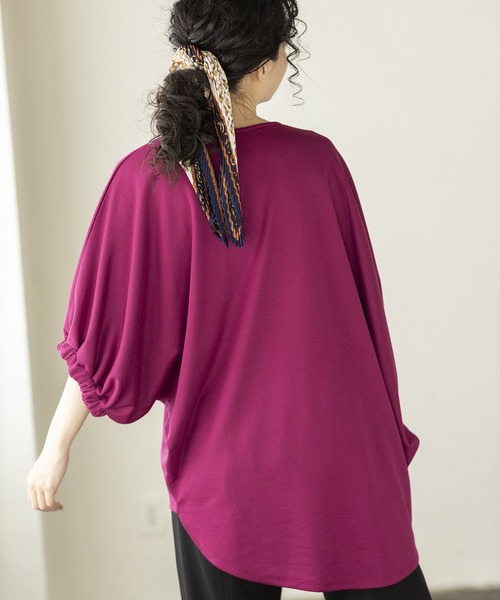 OSMOSIS(オズモーシス)の「アシンメトリープルオーバー(Tシャツ/カットソー・レディース・ホワイト/ブラック/ピンク・ONE SIZE)」の5枚目の写真