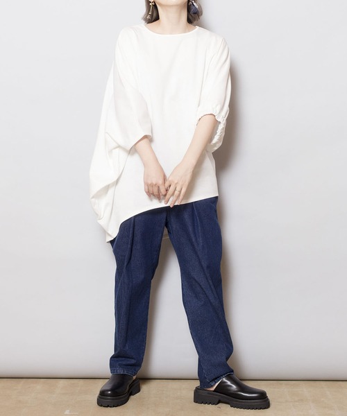 OSMOSIS(オズモーシス)の「アシンメトリープルオーバー(Tシャツ/カットソー・レディース・ホワイト/ブラック/ピンク・ONE SIZE)」の13枚目の写真