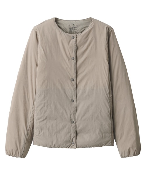 無印良品(ムジルシリョウヒン)の「軽量ダウンノーカラージャケット(帯電防止裏地)(ダウンジャケット/コート・レディース・ボルドー/カーキ系5/ライトベージュ/ブラック・L/XXL/M/XS/XL/S)」の19枚目の写真