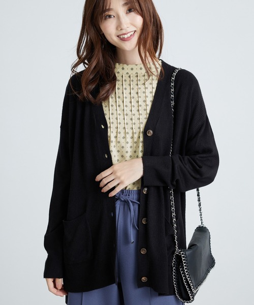 BELLUNA（ベルーナ）の「ピンタックデザイン小紋柄ブラウス（シャツ/ブラウス・レディース・ネイビー系/アイボリー系/ターコイズブルー系・X-LARGE/LARGE/MEDIUM）」の17枚目の写真