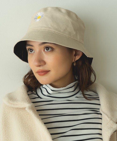 Theater code（シアターコード）の「▲daisy design hat/バケットハット デイジー 刺繍（ハット・メンズ・ブラック・FREE）」の5枚目の写真