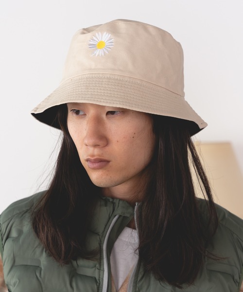 Theater code（シアターコード）の「▲daisy design hat/バケットハット デイジー 刺繍（ハット・メンズ・ブラック・FREE）」の3枚目の写真