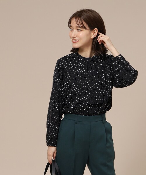 SHOO・LA・RUE(シューラルー)の「◆【通勤/デイリー/セレモニーにも】ラッフル2WAYブラウス【CIRCRIC】(シャツ/ブラウス・レディース・ホワイト系6/グレー系8/ブラック系5・04/01/02/05/03)」の18枚目の写真