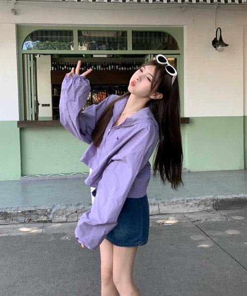 FUNALIVE（ファンアライブ）の「韓国テイスト クロップド丈フード付き