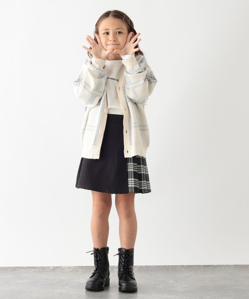 GLOBAL WORK(グローバルワーク)の「メルティ柄Vカーデ/969827(カーディガン/ボレロ・キッズ・グレー系その他/ベージュ/ホワイト系その他/チャコールグレー・100cm/110cm/120cm/130cm/140cm/150cm/160cm)」の6枚目の写真