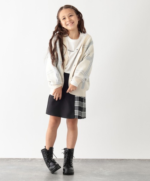 GLOBAL WORK(グローバルワーク)の「メルティ柄Vカーデ/969827(カーディガン/ボレロ・キッズ・グレー系その他/ベージュ/ホワイト系その他/チャコールグレー・100cm/110cm/120cm/130cm/140cm/150cm/160cm)」の9枚目の写真