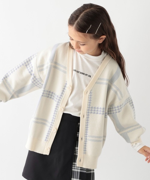 GLOBAL WORK(グローバルワーク)の「メルティ柄Vカーデ/969827(カーディガン/ボレロ・キッズ・グレー系その他/ベージュ/ホワイト系その他/チャコールグレー・100cm/110cm/120cm/130cm/140cm/150cm/160cm)」の10枚目の写真