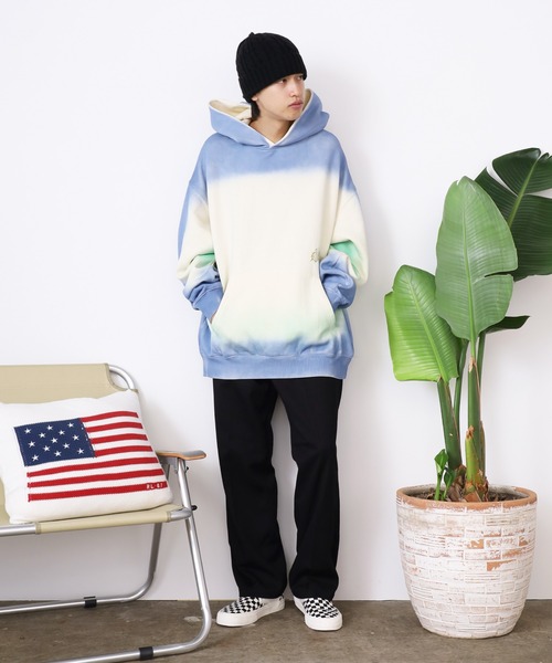 JUNGLES（ジャングルス）の「JUNGLES/ジャングルス SPRAY DYED HOODIE フーディー（パーカー・メンズ・ブルー・XXL）」の17枚目の写真