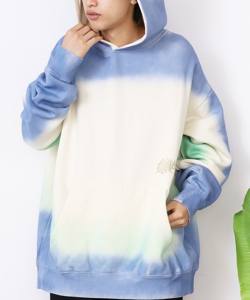 JUNGLES（ジャングルス）の「JUNGLES/ジャングルス SPRAY DYED HOODIE フーディー（パーカー・メンズ・ブルー・XXL）」の16枚目の写真