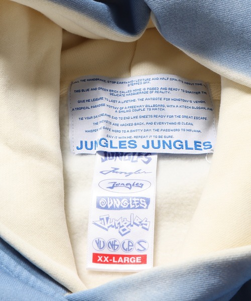 JUNGLES（ジャングルス）の「JUNGLES/ジャングルス SPRAY DYED HOODIE フーディー（パーカー・メンズ・ブルー・XXL）」の9枚目の写真