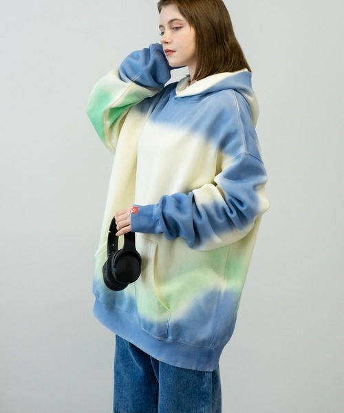 JUNGLES（ジャングルス）の「JUNGLES/ジャングルス SPRAY DYED HOODIE フーディー（パーカー・メンズ・ブルー・XXL）」の12枚目の写真