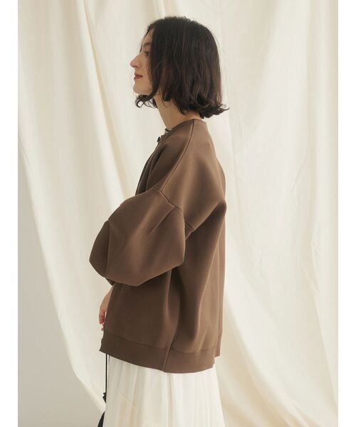 CRAFT STANDARD BOUTIQUE(クラフトスタンダードブティック)の「リサイクルポリエステルニットカーディガン(カーディガン/ボレロ・レディース・ブラウン/レッド/ネイビー/アイボリー/ブラック・FREE)」の6枚目の写真