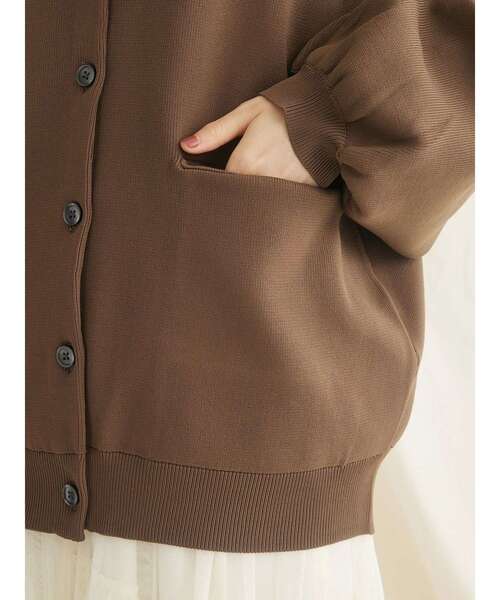 CRAFT STANDARD BOUTIQUE(クラフトスタンダードブティック)の「リサイクルポリエステルニットカーディガン(カーディガン/ボレロ・レディース・ブラウン/レッド/ネイビー/アイボリー/ブラック・FREE)」の10枚目の写真