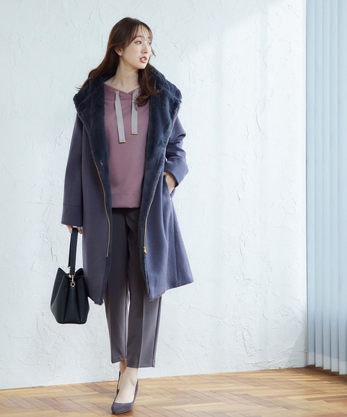 【セール】フード風バックペプラムミディ丈カットソープルオーバー（Tシャツ/カットソー）｜12Twelve Agenda（トゥエルブ アジェンダ）