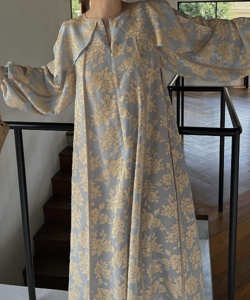 WILLFULLY（ウィルフリー）の「flower jacquard bi color piping