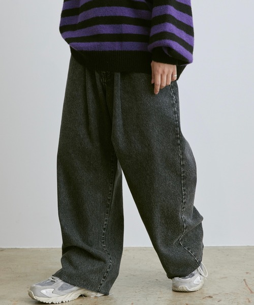 cut off wide denim pants / カットオフワイドデニムパンツ（デニム