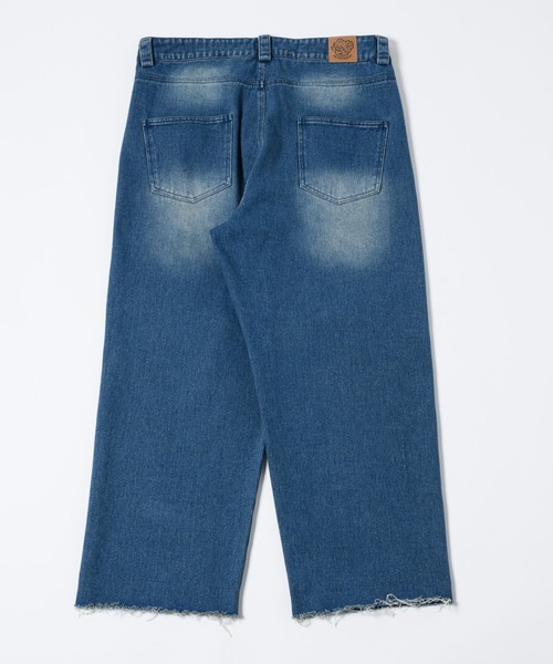 セール】cut off wide denim pants / カットオフワイドデニム