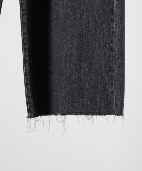 セール】cut off wide denim pants / カットオフワイドデニム