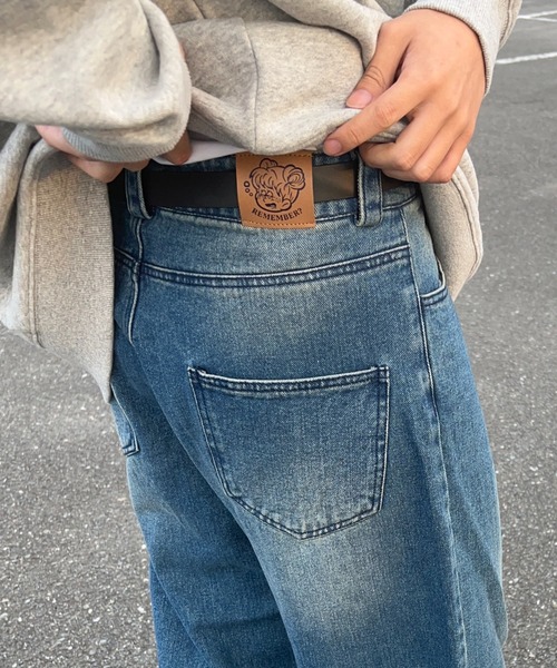 パンツ・ボトムスその他 CUT OFF WIDE DENIM PANTS BROWN セール】cut off wide denim pants / カットオフワイドデニム