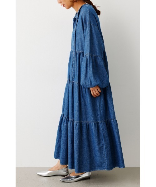 RODEO CROWNS WIDE BOWL(ロデオクラウンズワイドボウル)の「2WAY DENIM ティアードワンピース(ワンピース・レディース・オフホワイト/ブラック/ブルー・FREE)」の20枚目の写真