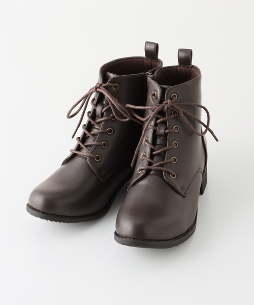 Honeys（ハニーズ）の「軽量レースアップブーツ（ブーツ・レディース・ダークブラウン/ブラック・S/M/L/LL）」の14枚目の写真
