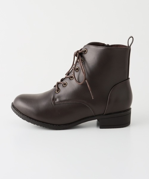 Honeys（ハニーズ）の「軽量レースアップブーツ（ブーツ・レディース・ダークブラウン/ブラック・S/M/L/LL）」の18枚目の写真