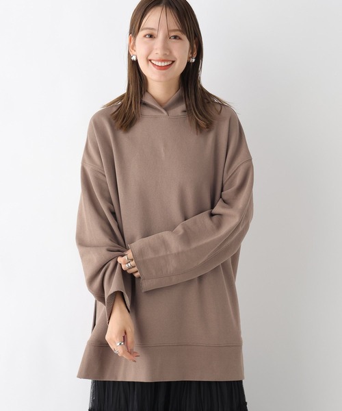 LEPSIM（レプシィム）の「チュニックフーディー　969917（パーカー・レディース・アイボリー/ブラウン/ブルー・FREE）」の8枚目の写真