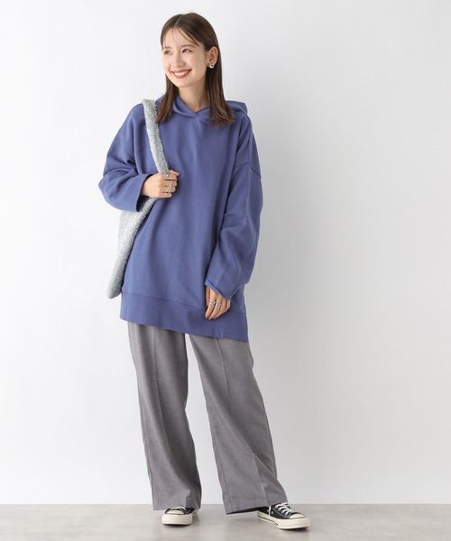 LEPSIM（レプシィム）の「チュニックフーディー　969917（パーカー・レディース・アイボリー/ブラウン/ブルー・FREE）」の10枚目の写真