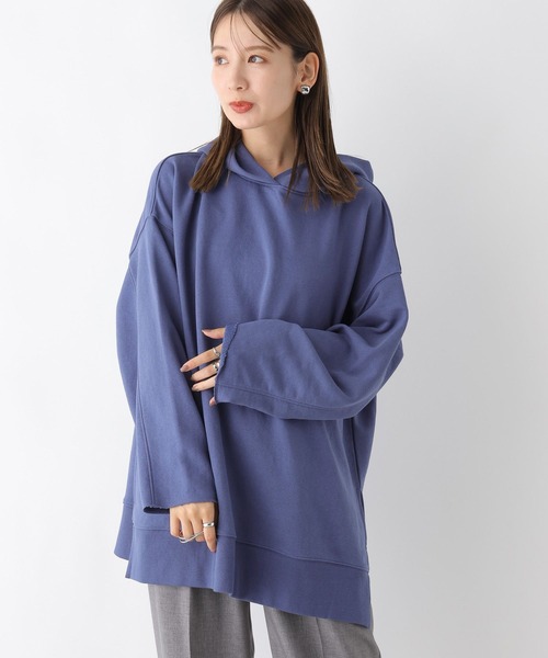 LEPSIM（レプシィム）の「チュニックフーディー　969917（パーカー・レディース・アイボリー/ブラウン/ブルー・FREE）」の12枚目の写真