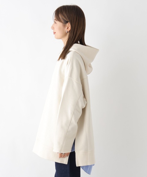 LEPSIM（レプシィム）の「チュニックフーディー　969917（パーカー・レディース・アイボリー/ブラウン/ブルー・FREE）」の14枚目の写真