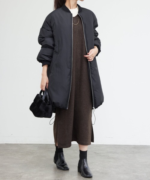 Chez toi（シェトワ）の「ニットプルオーバー×起毛カフタンワンピース（ワンピース・レディース・オレンジ/ブルー/ブラウン/アイボリー・FREE）」の17枚目の写真