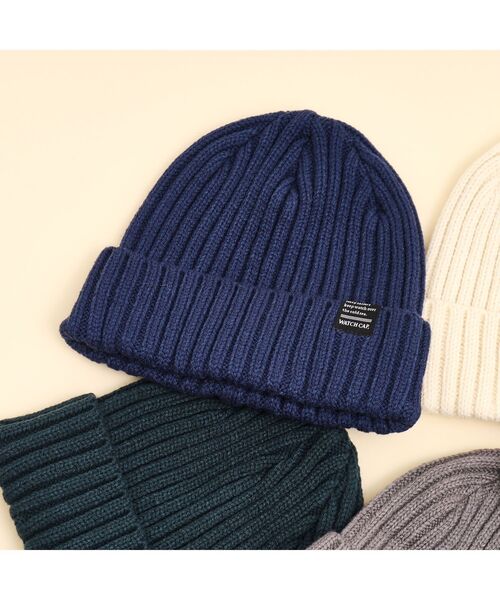 THE SHOP TK （ザ ショップ ティーケー ）の「◆ニットワッチキャップ（ニットキャップ/ビーニー・メンズ・モスグリーン/ブルー系その他/ブラック/オフホワイト/グレー・00）」の5枚目の写真
