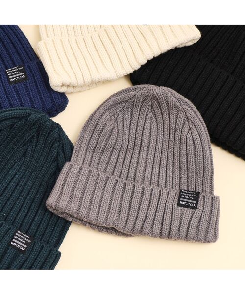 THE SHOP TK （ザ ショップ ティーケー ）の「◆ニットワッチキャップ（ニットキャップ/ビーニー・メンズ・モスグリーン/ブルー系その他/ブラック/オフホワイト/グレー・00）」の3枚目の写真