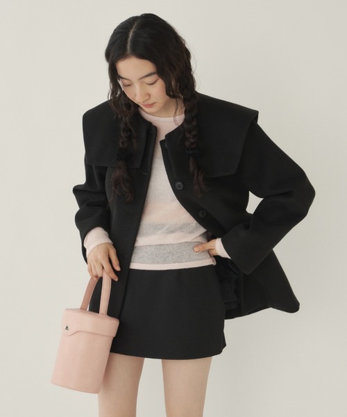 GIUNON(ジウノン)の「long sheer knit / ロングシアーニット(ニット/セーター・レディース・ピンク/ベージュ・FREE)」の16枚目の写真