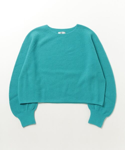 NOLLEY’S（ノーリーズ）の「《手洗い可能》カノコホールガーメントクルーネックプルオーバーニット（ニット/セーター・レディース・ライトグレー/ブルー/オフホワイト・38）」の6枚目の写真