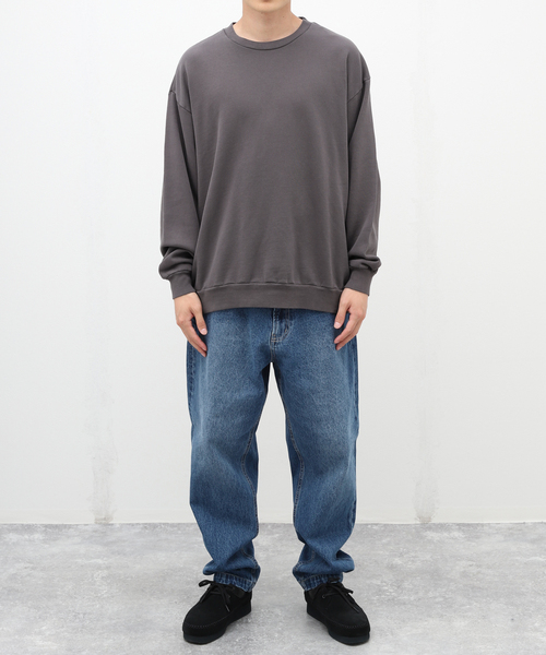 B.C STOCK（ベーセーストック）の「Pigment loose SWEAT/loose SWEAT（Tシャツ/カットソー・メンズ・ブラック/ホワイト/ネイビー・MEDIUM/LARGE）」の4枚目の写真