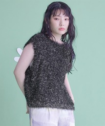 miette | 2wayリボンラメシャギーニットベスト(ベスト)
