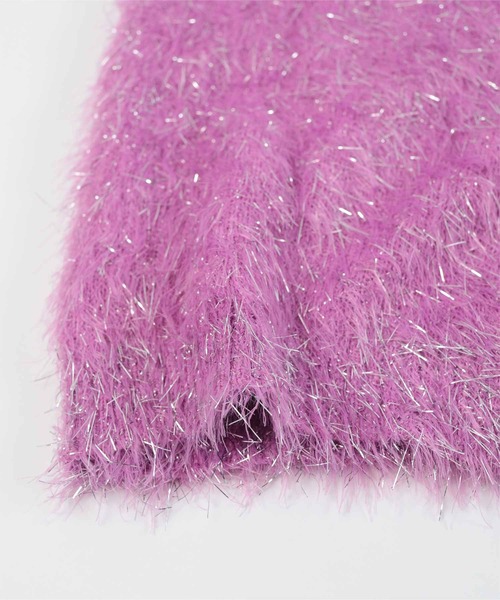 miette（ミエット）の「2wayリボンラメシャギーニットベスト（ベスト・レディース・ブラック/ブルー/ホワイト/ピンク・FREE）」の12枚目の写真