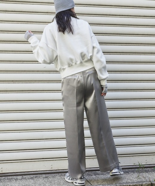 Auntie Rosa Holiday（アンティローザホリデー）の「サテンワイドスラックスパンツ / サイズ展開あり（スラックス・レディース・ブラック/シルバー・MEDIUM/SMALL）」の20枚目の写真