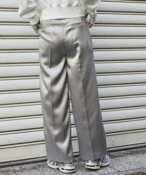 Auntie Rosa Holiday（アンティローザホリデー）の「サテンワイドスラックスパンツ / サイズ展開あり（スラックス・レディース・ブラック/シルバー・MEDIUM/SMALL）」の16枚目の写真