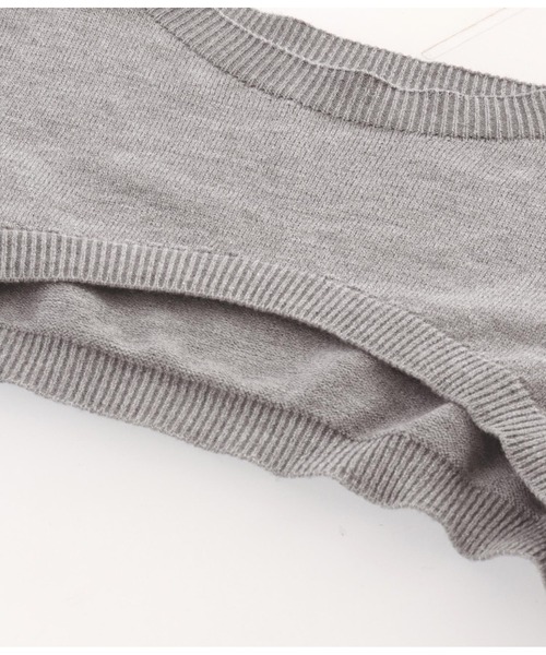 Settimissimo(セッティミッシモ)の「ITALYショートニット プルオーバー(ニット/セーター・レディース・グレー/ブラック・FREE)」の17枚目の写真