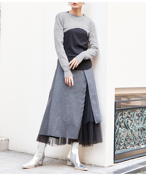 Settimissimo(セッティミッシモ)の「ITALYショートニット プルオーバー(ニット/セーター・レディース・グレー/ブラック・FREE)」の11枚目の写真